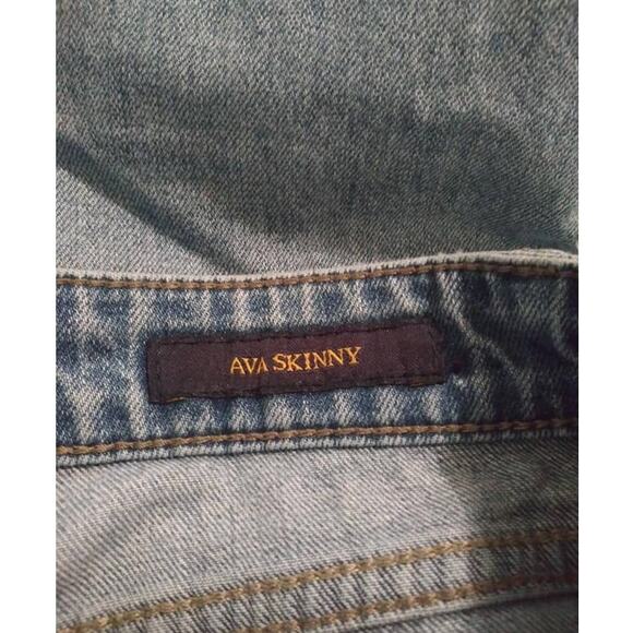 Lucky Brand Medium Wash Distressed Ava Skinny Dark Pocket Jeans Sz 26 - Picture 6 of 10